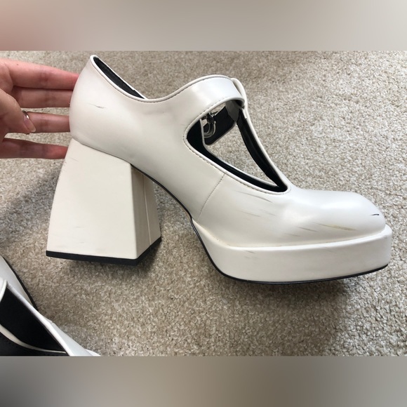 Circus.ny white platform Mary Jane block heels - Picture 3 of 7